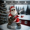 Merry Vibes Rockstar Santa Christmas Figurine, 10" Rock n Roll Lover Gift Garden Statue| OrnamentallyYou - 4 of 4