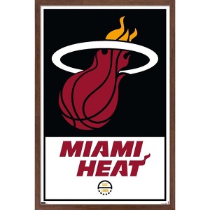 Trends International NBA Miami Heat - Logo 21 Framed Wall Poster Prints - 1 of 4