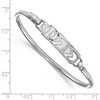 Black Bow Jewelry Sterling Silver Phi Sigma Sigma Greek Life Bangle Bracelet 7 Inch - 2 of 3