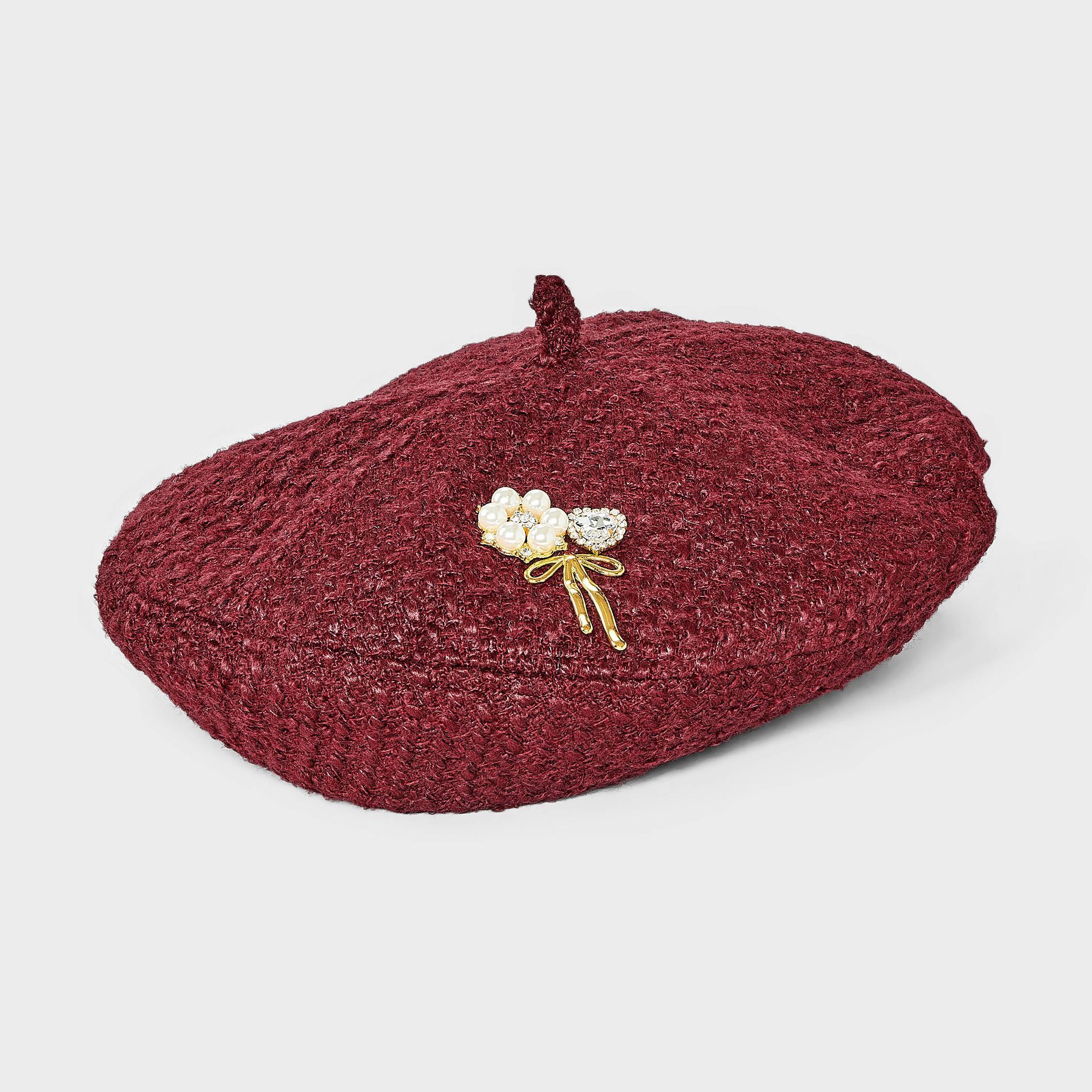 Pearl Embellished Beret Hat - A New Day™