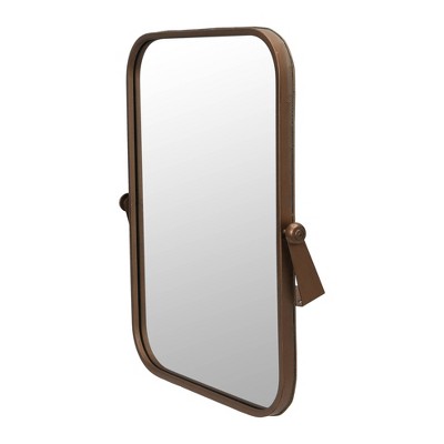 Copper Edge 24"x20.5" Rectangular Wood Pivoting Wall Mirror