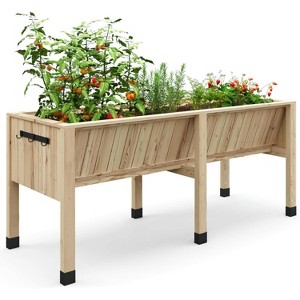 Raised Garden Bed with Legs, Wooden Elevated Planter Box for Vegetables & Herbs,  with Enhanced Depth & Sturdy Frame - 1 of 4