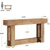 Tribesigns 62.99-Inch Wood Console Table, 2-Tier Narrow Long Farmhouse Entryway Table - 3 of 4