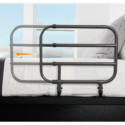 Able Life Bedside Extend-A-Rail, Adjustable Safety Guard Rail for Seniors, Black
