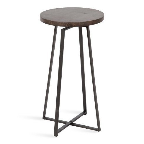 Kate and Laurel Karlsen Wood and Metal Slim Side Table - On Sale