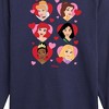 Girls' - Disney Princess - Princesses Heart Grid Long Sleeve Graphic T-Shirt - 2 of 4