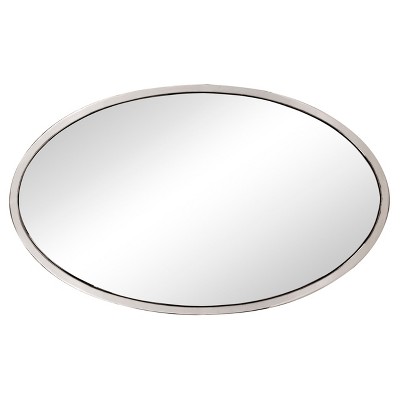 Elegant Simone 20" x 34" Oval Stainless Steel Trim Mirror