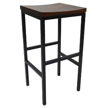 30" Ira Barstool Metal/Chestnut - Carolina Chair & Table