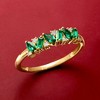 Pure Collection by Ross-Simons 0.20 ct. t.w. Lab-Grown Emerald Ring With Lab-Grown Diamonds in 18kt Gold Vermeil - 4 of 4