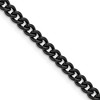Chisel Stainless Steel Polished Black IP-plated 4.5mm 18" Round Curb Chain Necklace - 2 of 4