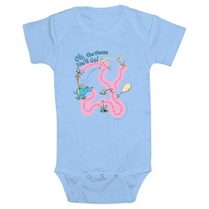 Infant's Dr. Seuss Oh, the Places You'll Go Quote  Bodysuit - Light Blue - 6 Months - 1 of 3