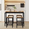 5-Piece Compact Counter Height Dining Set,Modern Industrial Design Table And Stools,Counter Height Dining Set For Dining Room-Cuddlewood - 3 of 4