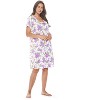 Casual Nights Women's Super Soft Yummy Nightshirt, Short Sleeve Nightgown, Night Dress with Fun Prints & Patterns - 2 of 4