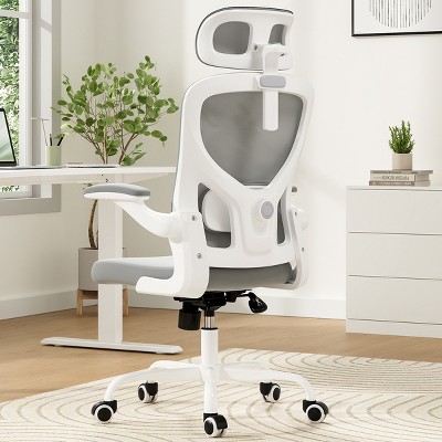 Grungis Task and Office Chairs with Adjustable Lumbar Support,Ergonomic Office Chairs with Flip-up Armrests,Computer Chair for Office