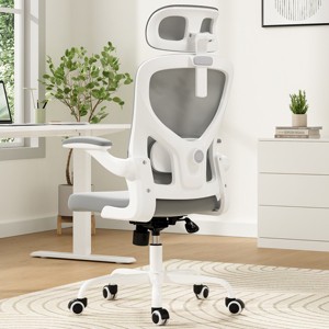 Grungis Task and Office Chairs with Adjustable Lumbar Support,Ergonomic Office Chairs with Flip-up Armrests,Computer Chair for Office - 1 of 4