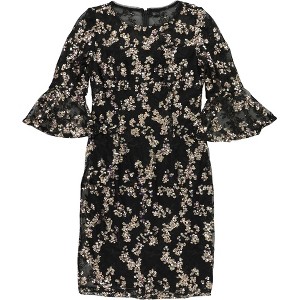 Alex Evenings Womens Embroidered Floral Sheath Dress - 1 of 2