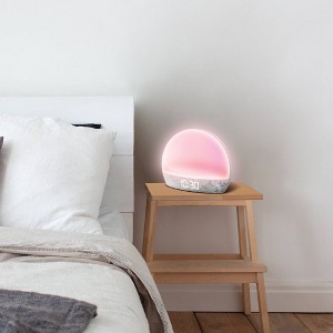 Brookstone Sunrise Alarm Clock With Soft Led Lights Novelty Table Lamp ...