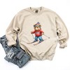 Skiing Bear Watercolor - Women's Graphic Sweatshirt - 3 of 4