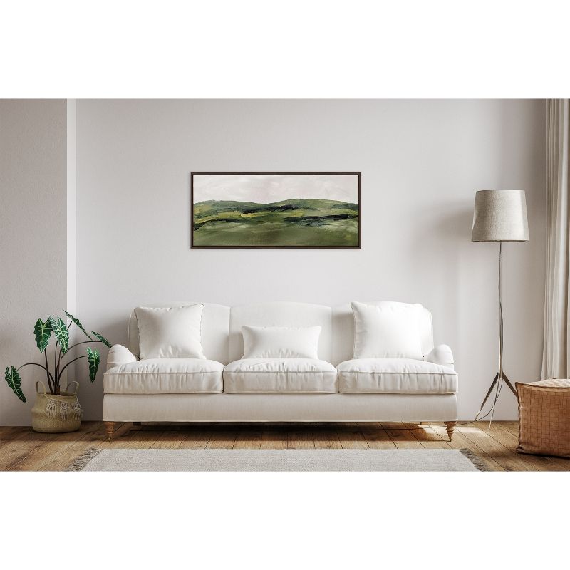 18&#34; x 40&#34; Sylvie Green Mountain Landscape Framed Canvas by Amy Lighthall Brown - Kate &#38; Laurel All Things Decor, 6 of 8