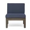 GDFStudio Parma Outdoor Acacia Wood 6 Seater Sectional Sofa and Club Chair Set with Cushions - 4 of 4