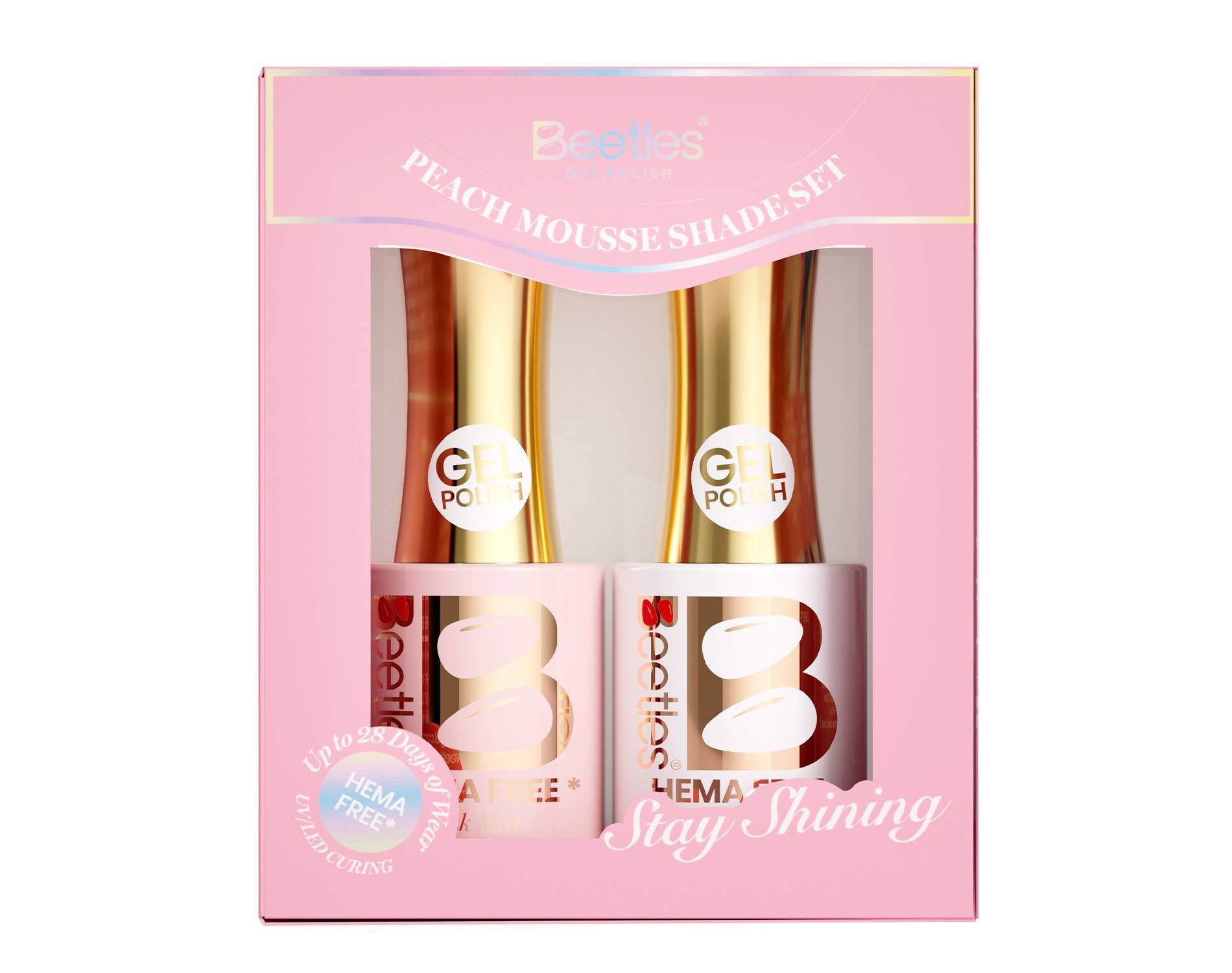 Beetles Basic DIY French Kit Gel Set - Peach Mousse - 2pc/0.25oz