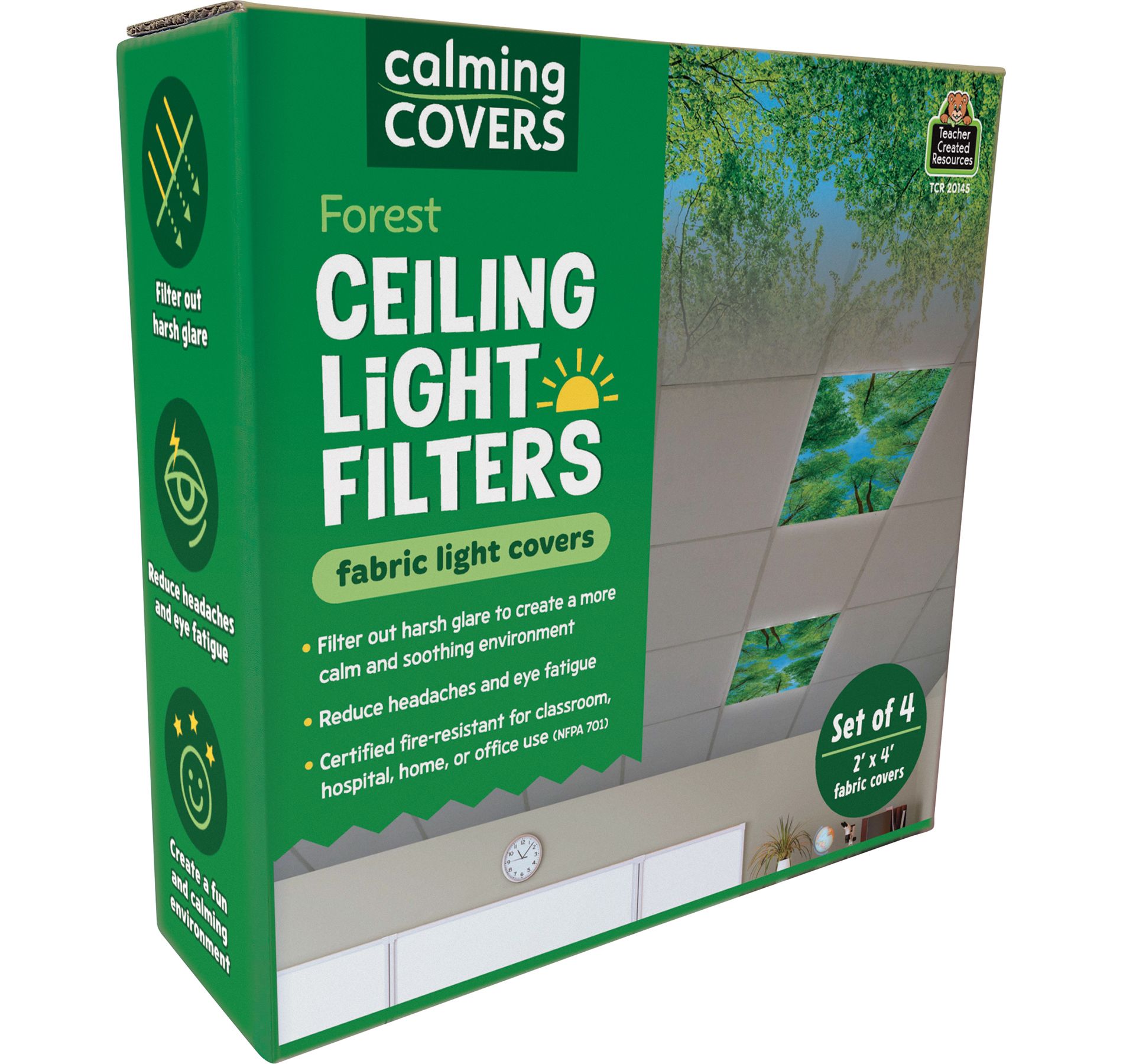 Teacher Created Resources® Forest Calming Covers Ceiling Light Filters