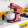 Costway Tilt-Head Stand Mixer 7.5 Qt 6 Speed 660W with Dough Hook, Whisk & Beater Red - 2 of 4