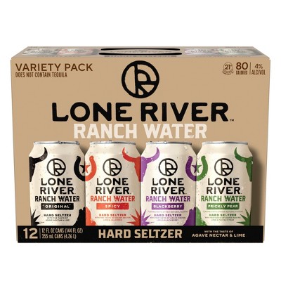 Lone River Ranch Water Hard Seltzer Variety Pack - 12pk/12 fl oz Cans