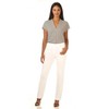 Rekucci Women's Pull-On Straight Leg Pants with Pockets & Tummy Control – Office Workwear Stretch Trousers - 4 of 4