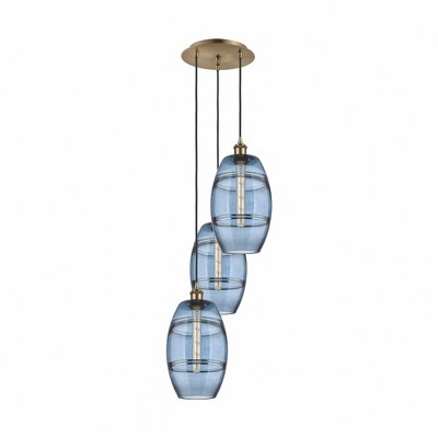 Vaz - 3 Light Cord Hung Multi Pendant In Industrial Style-30.38 Inches Tall and 14.5 Inches Wide