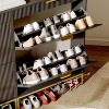 2 Flip Drawers with a Drawer, Narrow Shoe Storage Organizer with Drawer, Farmhouse Freestanding Hidden Shoe Rack Cabinet - 4 of 4