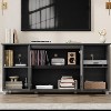 Coucheta 70 Inch TV Stand for Living Room, Rustic Entertainment Center with Corrugated Glass Doors, Open Shelves, Storage Cabinets - 4 of 4