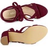 Allegra K Women's Open Toe Front Crisscross Chunky Heel Lace Ups Sandals - 4 of 4