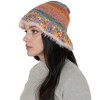 Anna-Kaci Colorful Striped Knit Bucket Hat Fluffy Trendy Winter Lightweight Foldable Crochet Fisherman Hat for Women - 4 of 4