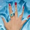Ross-Simons 6.00 Carat Swiss Blue Topaz and .80 ct. t.w. Multi-Gemstone Ring in 18kt Gold Over Sterling - 4 of 4