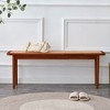 Wood Benches Simple Solid Wood Sleeper Chairs Rattan Woven Shoe Stool - 3 of 4