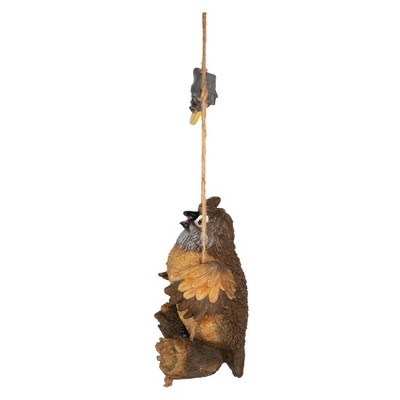 Howie the Hoot Owl Swinging Resin Sculpture for Halloween