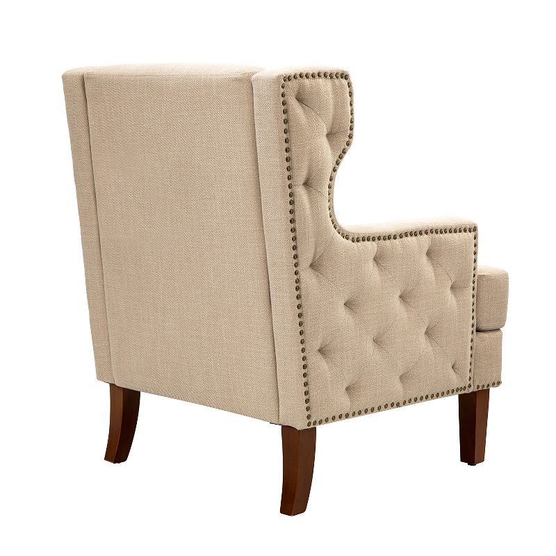 Gerald Armchair with Recessed Arms and Button-tufted Design| KARAT HOME, 4 of 11