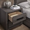 NicBex 15.6 inch Wide Nightstand with 2 Drawers,Modern Side Table with Antique Gray Finish,Bedside Table for Bedroom,Living Room - 4 of 4