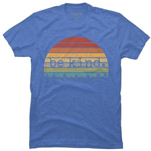 Men's Design By Humans Uplifting Retro Sun Vintage Be Kind Happy Positive Gift By cssdru T-Shirt - 1 of 2