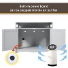Cat Litter Box Enclosure Cat Litter Box Furniture with Hidden Plug 2 Doors Hidden Cat Litter Box Furniture Multi-Functional Storage Cat House - 3 of 4