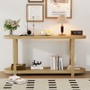NicBex Modern 2-Tier Oval Console Table with Streamlined Top,Minimalist Entryway Table for Study,Hallway,Living Room - 2 of 4