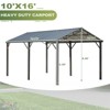 EROMMY Canopy, Garage with Galvanized Steel Roof - 3 of 4