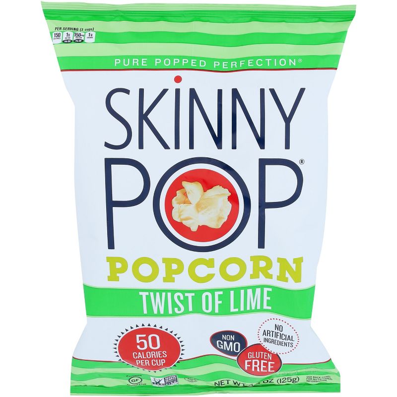 Skinny Pop Popcorn Lime - Case of 12 - 4.4 oz, 1 of 2