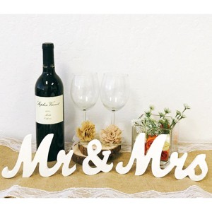 Wrapables Mr & Mrs Vintage Wooden Letter Sign DIY Decor Wedding Decoration - 1 of 3