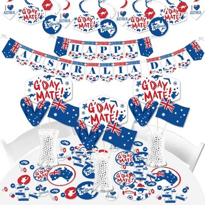 Big Dot of Happiness Australia Day - G'Day Mate Aussie Party Supplies - Banner Decoration Kit - Fundle Bundle