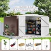 Acekool 8x7 FT Metal Outdoor Storage Shed, Lockable Door, Vents, Sloped Roof for Patio & Lawn - 3 of 4