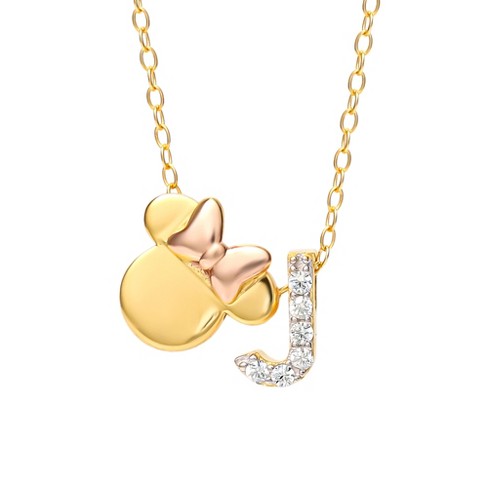 Hello Kitty Womens Enamel Hello Kitty And Sliding Pave Initial Necklace -  Letter O : Target