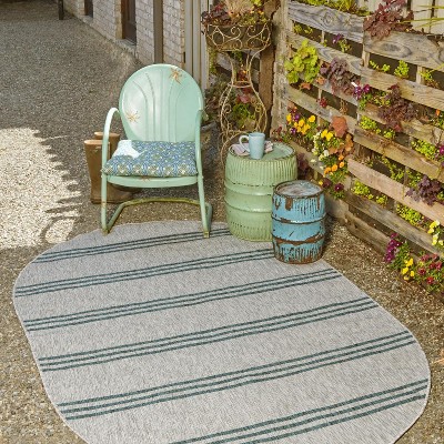 Jill Zarin Costa Rica Outdoor Rug, Size: 2' 0 x 8' 0 Runner, Gray