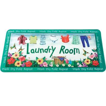 Collections Etc Colorful Summer Hummingbird Laundry Room Mat 2X3 FT